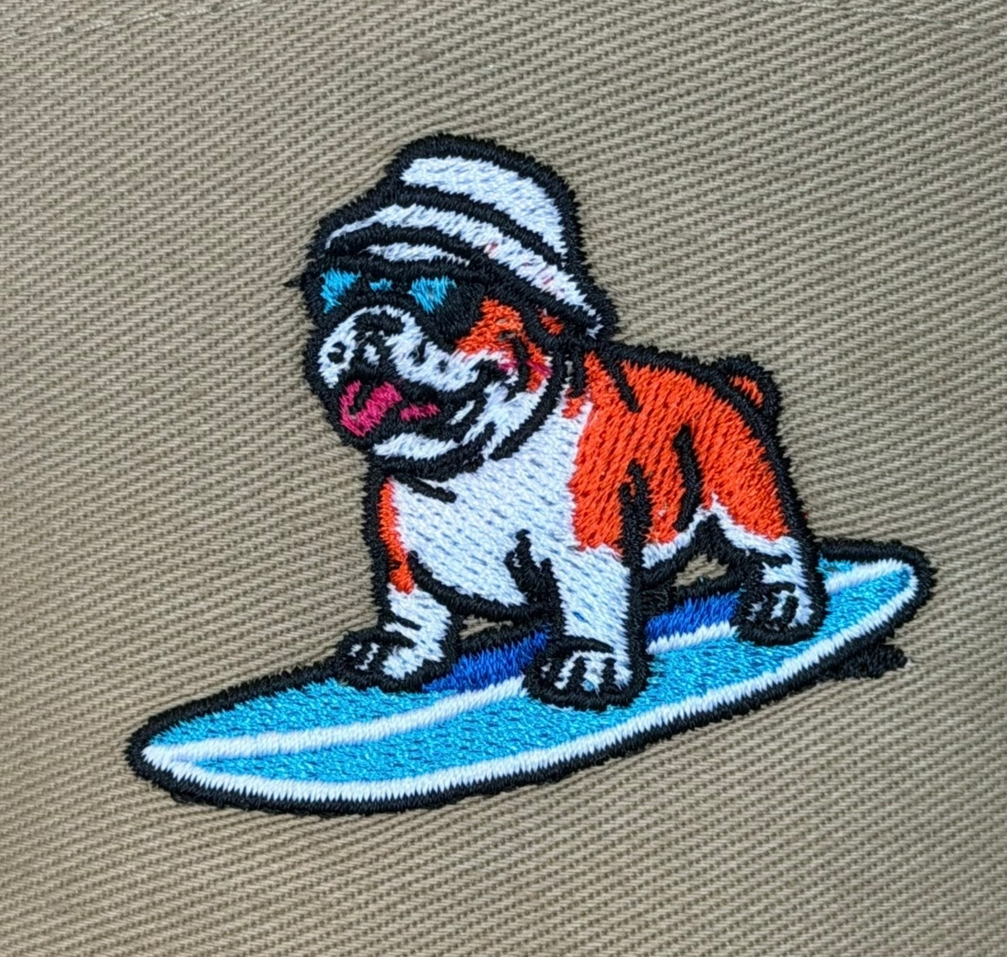 Surfing Bulldog 5-Panel Cap