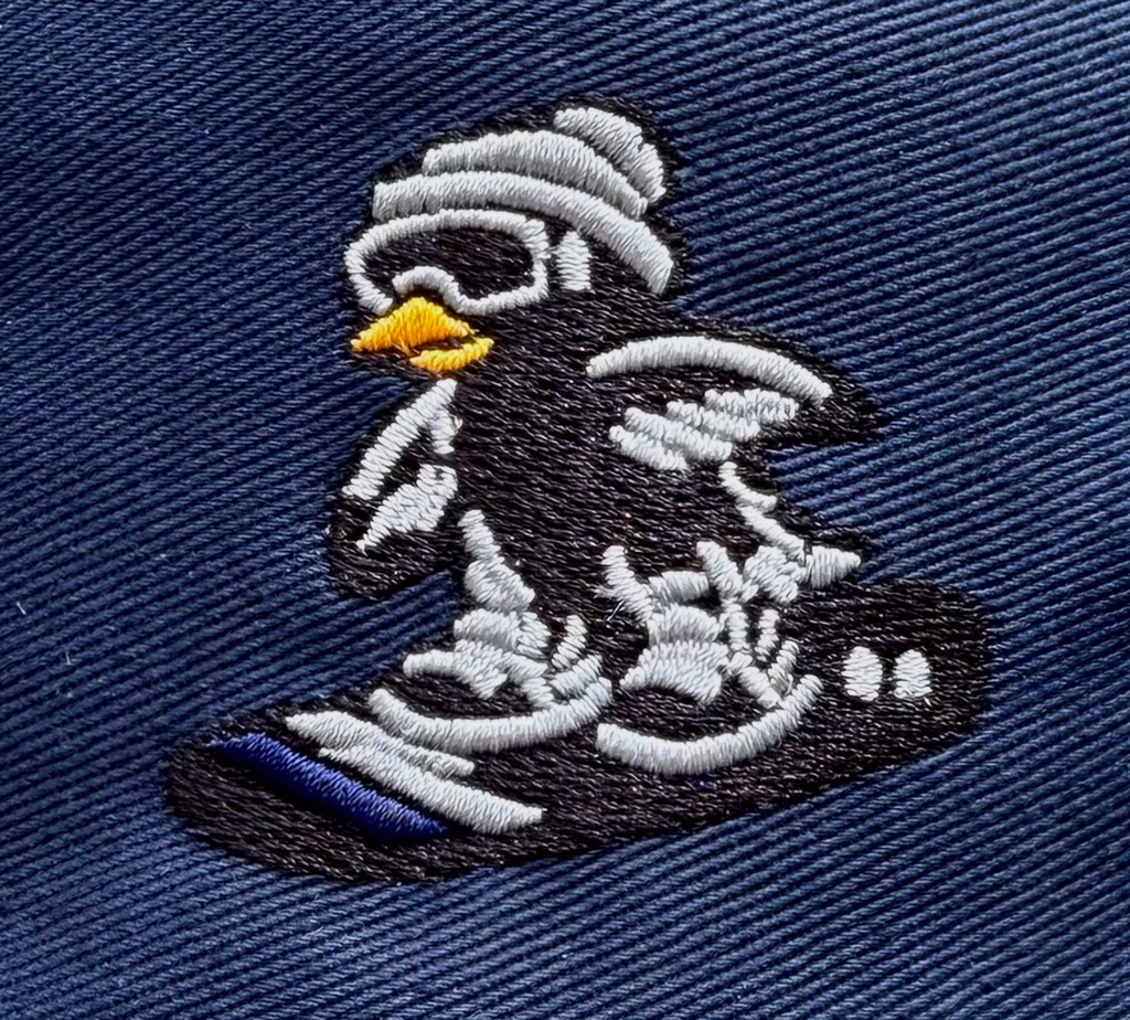 Snowboarding Penguin 5-Panel Cap