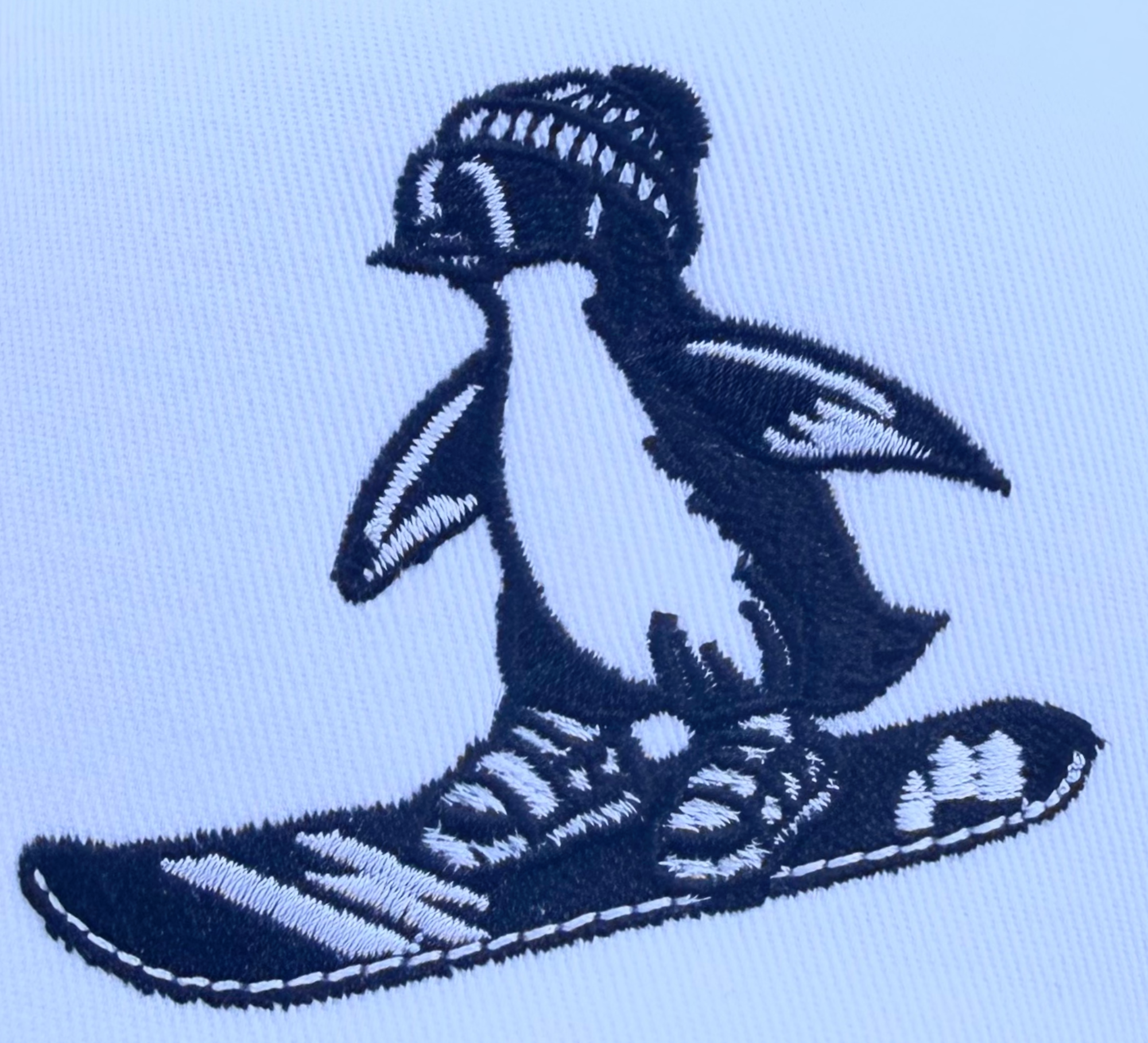 Snowboarding Penguin Baseball Cap