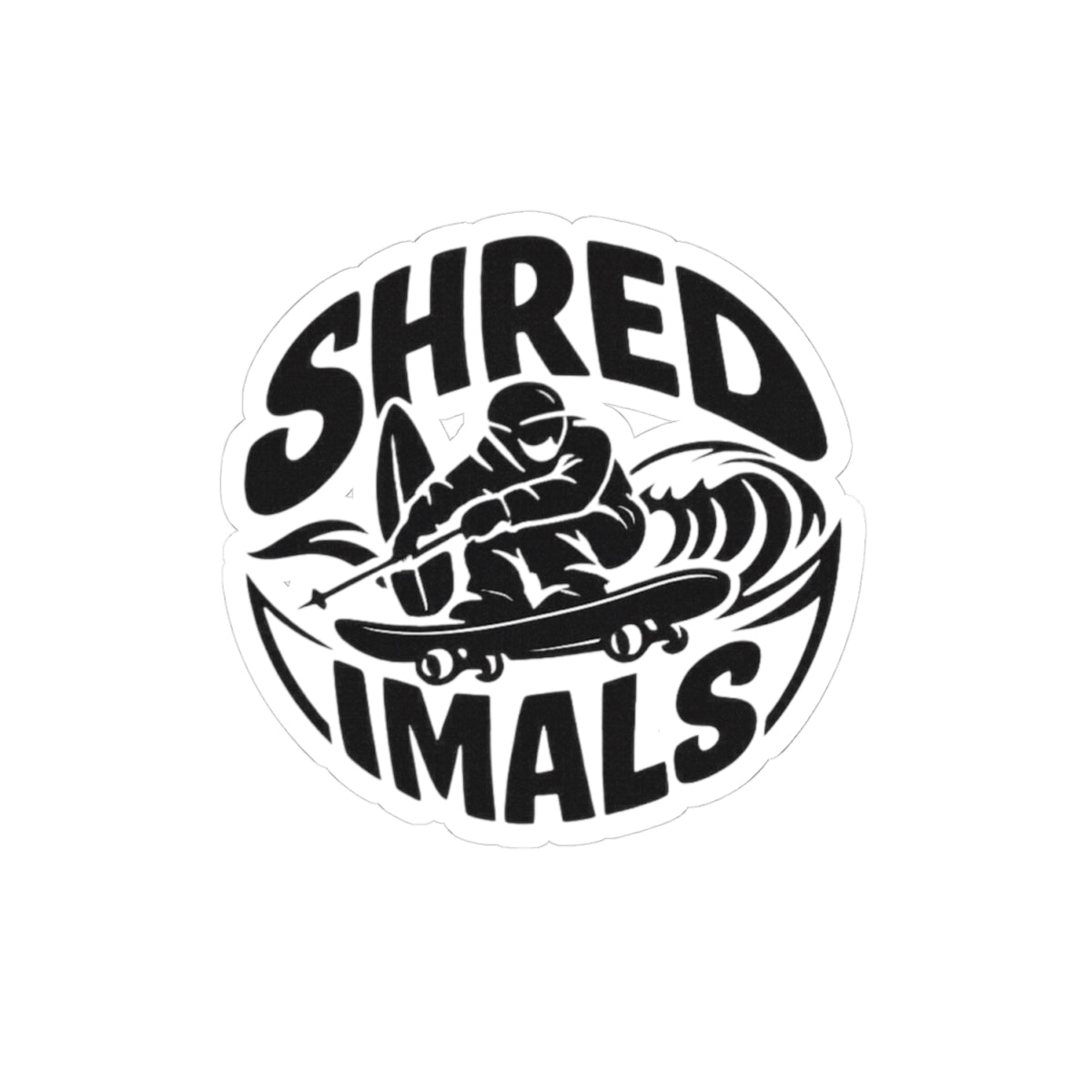 Skating Teddy + Shredimals Vinyl Stickers (2pk)